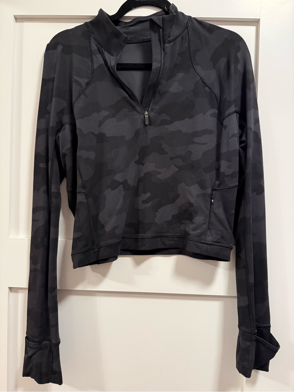 Lululemon Black Camo Half-Zip Athletic Pullover
